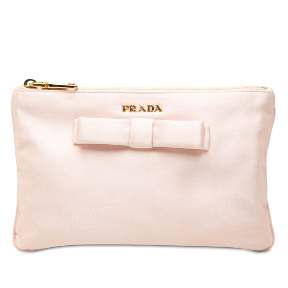 Pre-Loved Prada Satin Bow Pouch